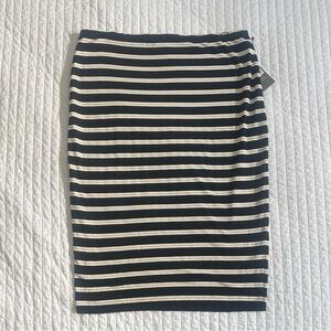 Vince Camuto Striped Black, White, Beige Women's Skirt